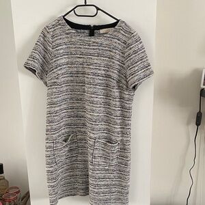 LOFT Multicolor Knit Fabric boucle tweed stripe stretch